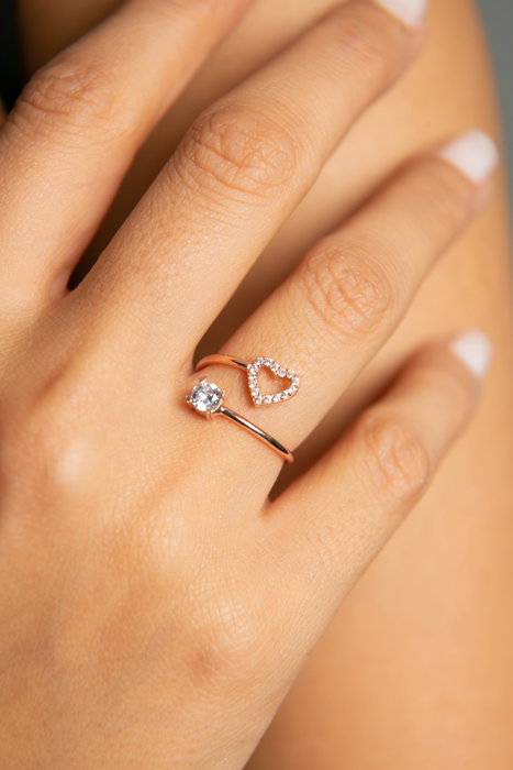 Heliophilia Silver Anillo de Plata de Ley 925 Ajustable